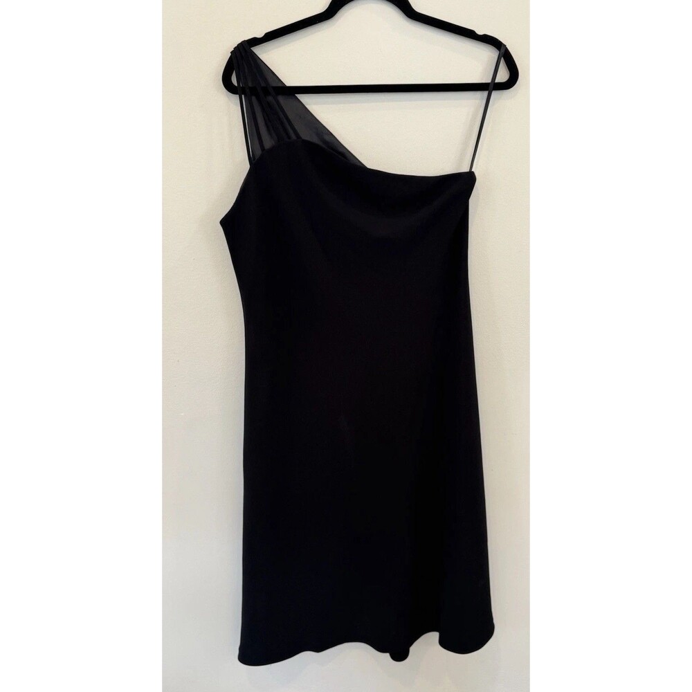 RALPH LAUREN Women's One Shoulder Lined, black Dress, Size 14